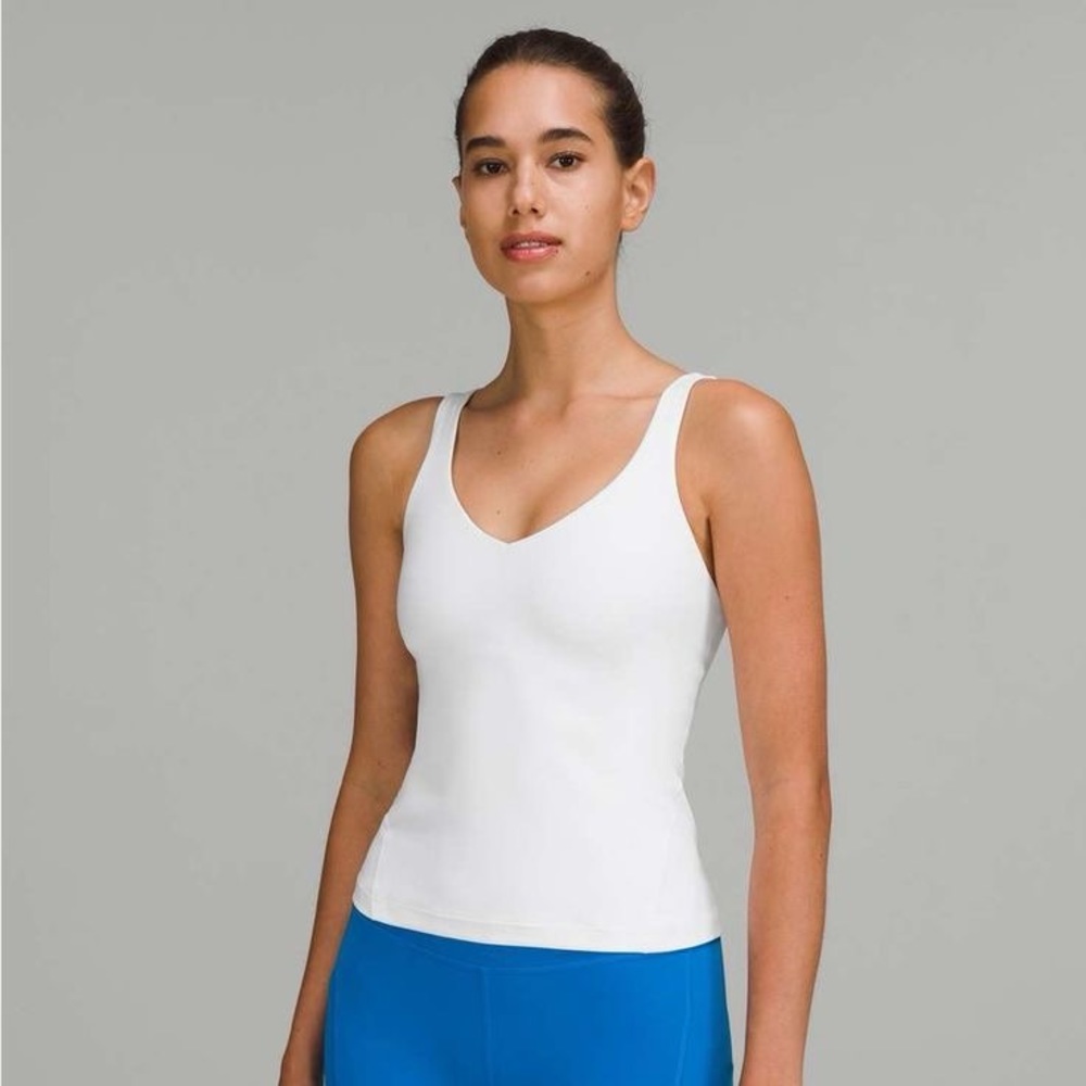 Long white lululemon align tank